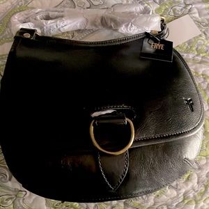 Frye black leather handbag
